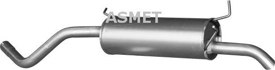 Asmet 10.086 - Глушитель выхлопных газов, конечный autospares.lv