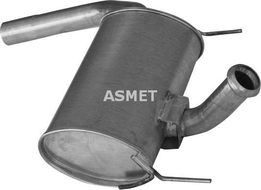 Asmet 10.039 - Средний глушитель выхлопных газов autospares.lv