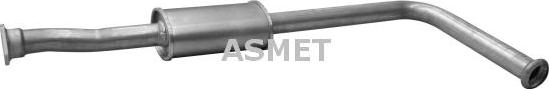 Asmet 10.035 - Средний глушитель выхлопных газов autospares.lv