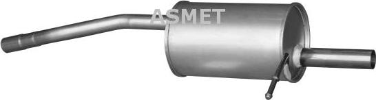 Asmet 10.119 - Глушитель выхлопных газов, конечный autospares.lv