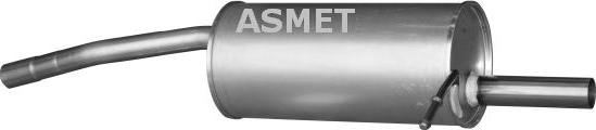 Asmet 10.116 - Глушитель выхлопных газов, конечный autospares.lv