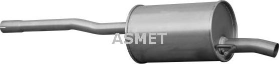 Asmet 10.110 - Глушитель выхлопных газов, конечный autospares.lv