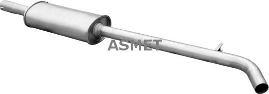 Asmet 10.131 - Средний глушитель выхлопных газов autospares.lv