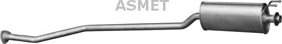 Asmet 13.027 - Средний глушитель выхлопных газов autospares.lv