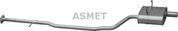 Asmet 12.019 - Глушитель выхлопных газов, конечный autospares.lv