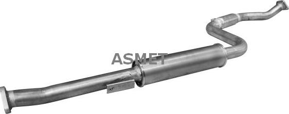 Asmet 26.012 - Средний глушитель выхлопных газов autospares.lv