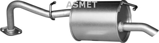 Asmet 20.014 - Глушитель выхлопных газов, конечный autospares.lv
