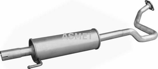 Asmet 20.024 - Средний глушитель выхлопных газов autospares.lv