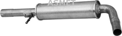 Asmet 21.009 - Средний глушитель выхлопных газов autospares.lv
