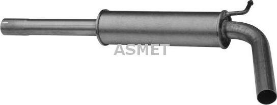 Asmet 21.004 - Средний глушитель выхлопных газов autospares.lv