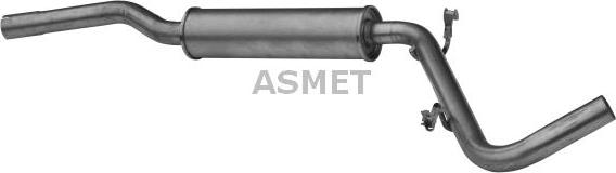 Asmet 21.018 - Средний глушитель выхлопных газов autospares.lv