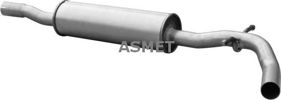 Asmet 21.034 - Средний глушитель выхлопных газов autospares.lv