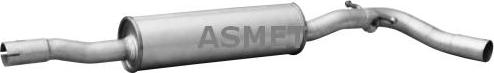 Asmet 21.036 - Средний глушитель выхлопных газов autospares.lv
