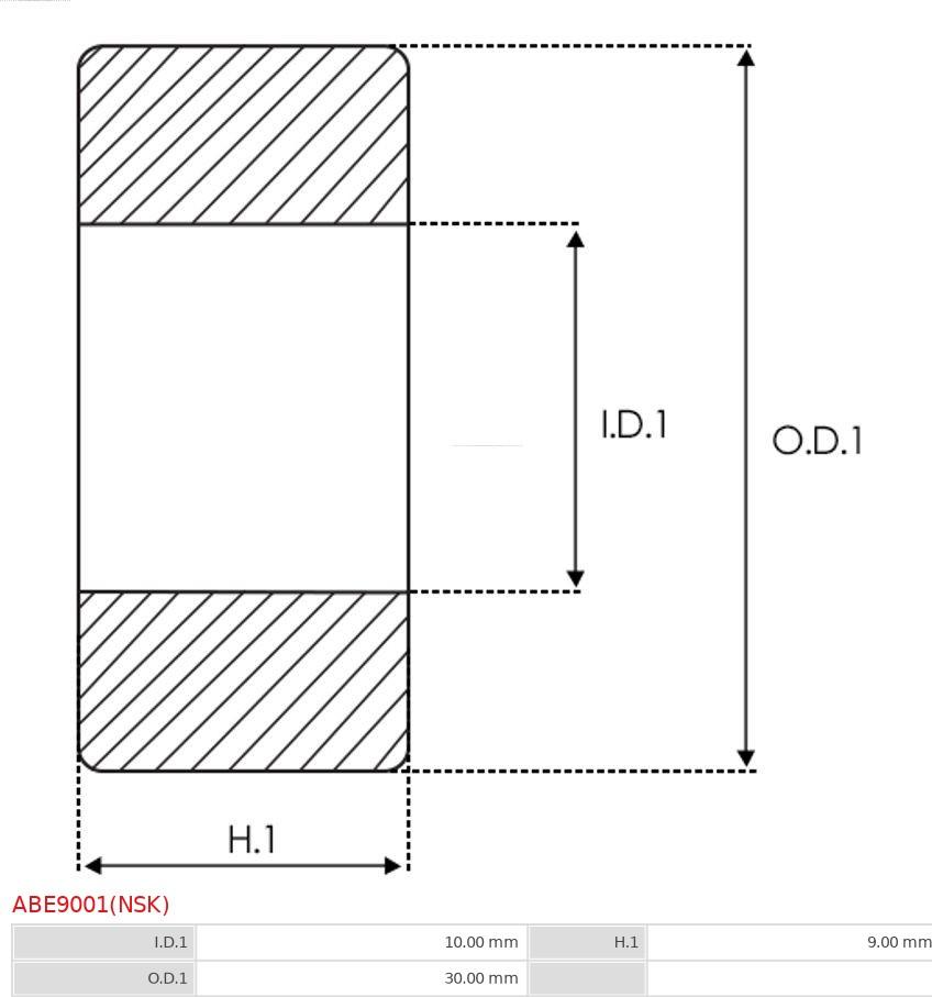 AS-PL ABE9001(NSK) - Подшипник autospares.lv