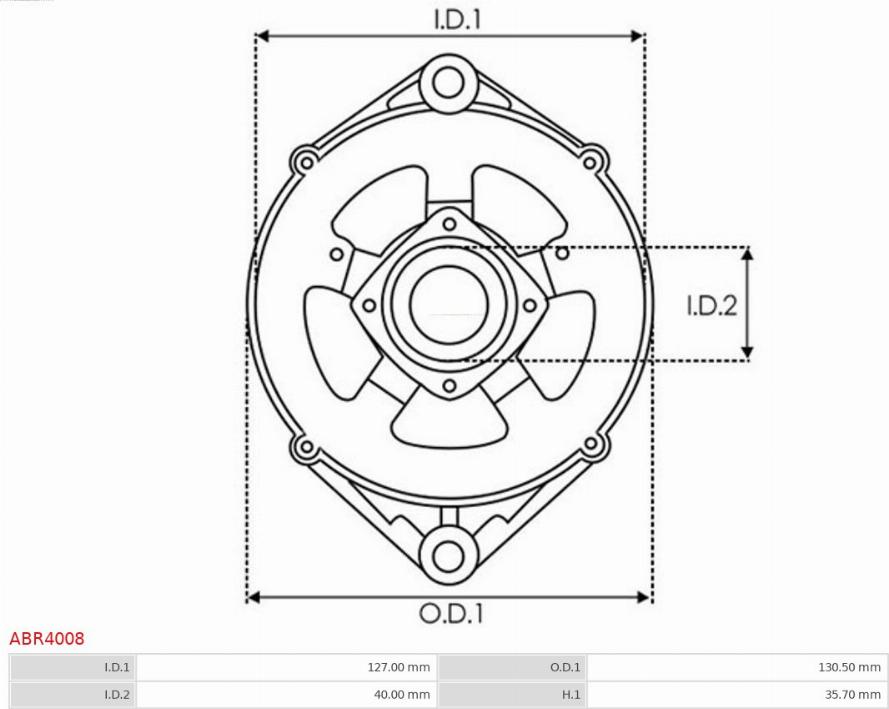 AS-PL ABR4008 - Кронштейн, фланец привода генератора autospares.lv