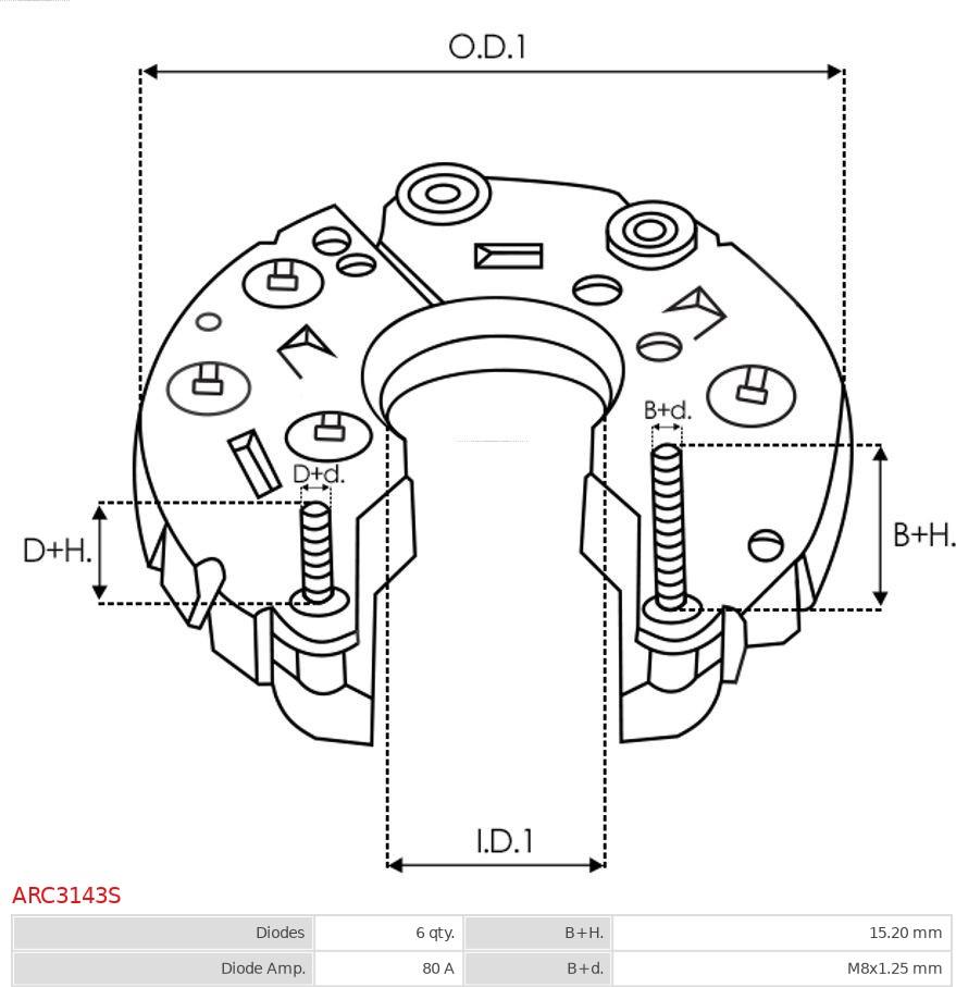 AS-PL ARC3143S - Кронштейн, фланец привода генератора autospares.lv