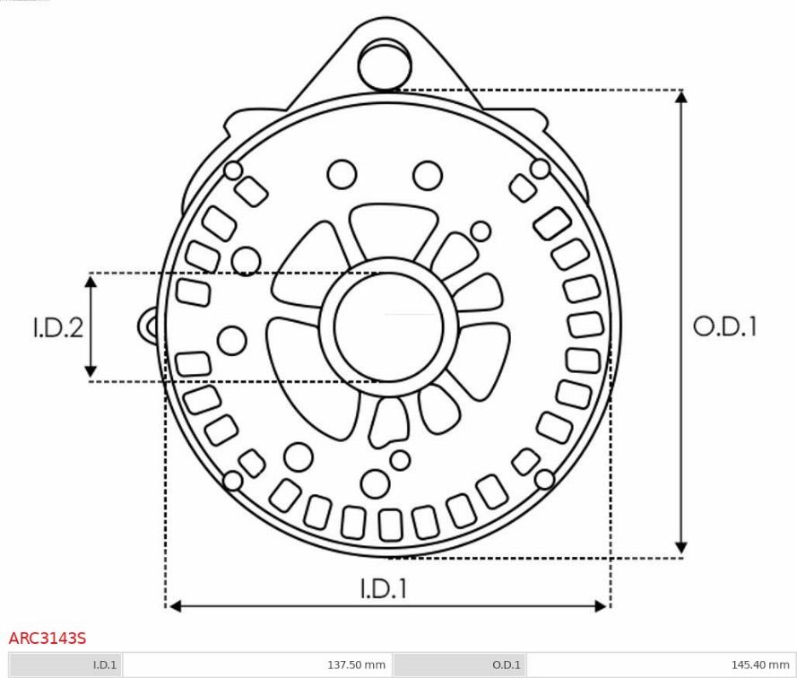 AS-PL ARC3143S - Кронштейн, фланец привода генератора autospares.lv