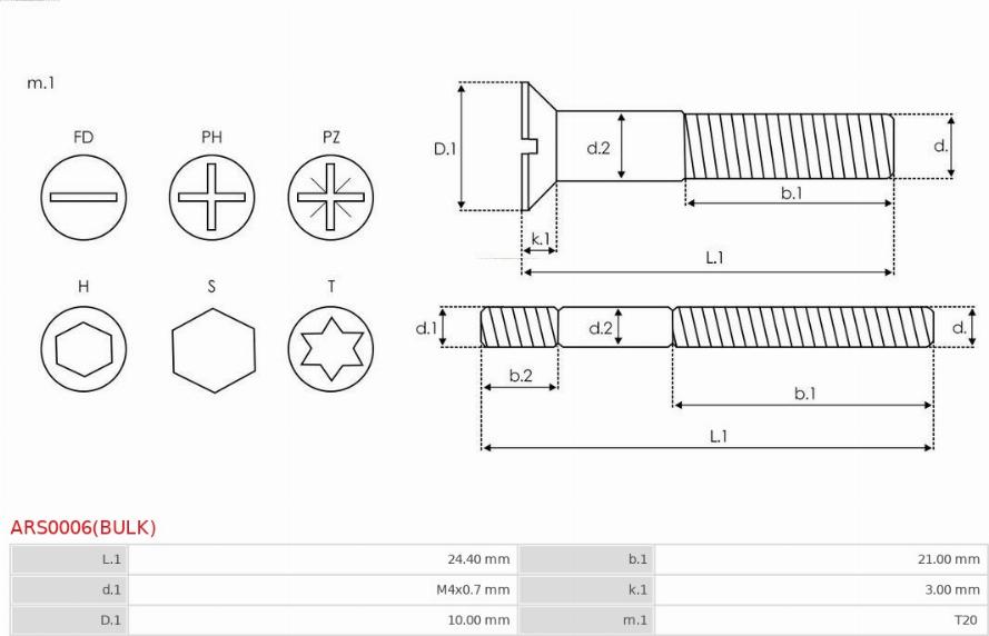 AS-PL ARS0006(BULK) - Ремкомплект, генератор autospares.lv