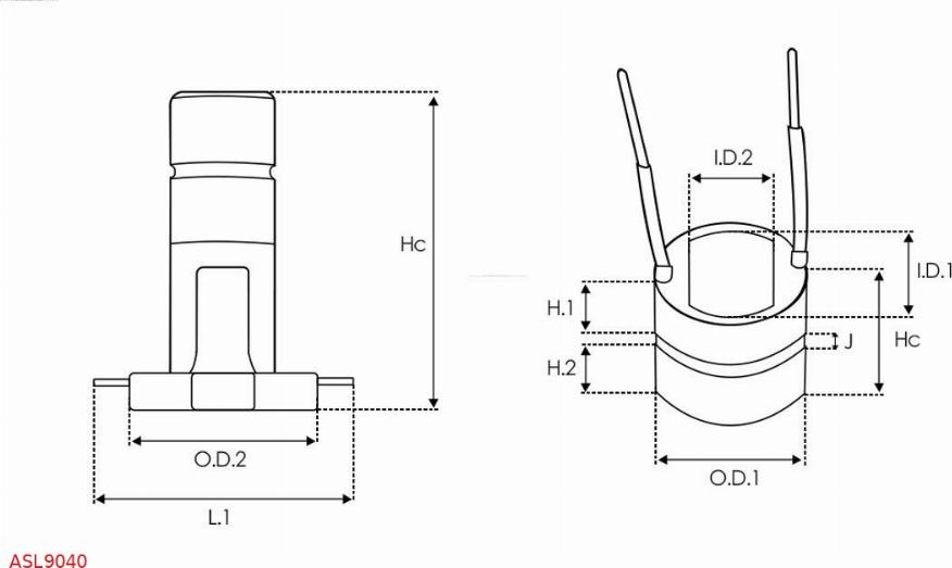 AS-PL ASL9040 - Контактное кольцо, генератор autospares.lv