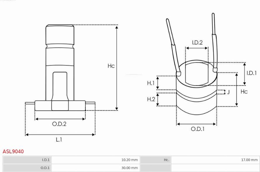 AS-PL ASL9040 - Контактное кольцо, генератор autospares.lv