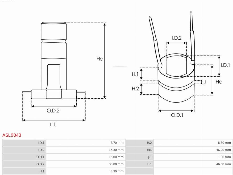 AS-PL ASL9043 - Контактное кольцо, генератор autospares.lv