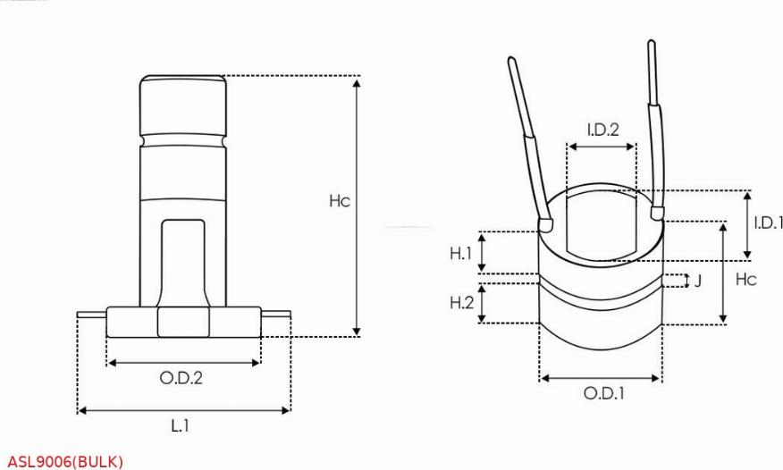 AS-PL ASL9006(BULK) - Контактное кольцо, генератор autospares.lv