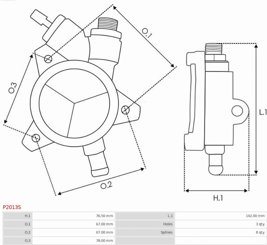 AS-PL P2013S - Вакуумный насос autospares.lv