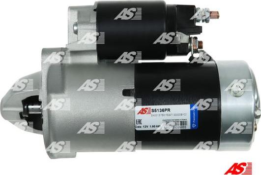 AS-PL S5136PR - Стартер autospares.lv