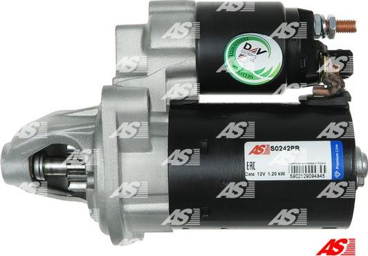 AS-PL S0242PR - Стартер autospares.lv