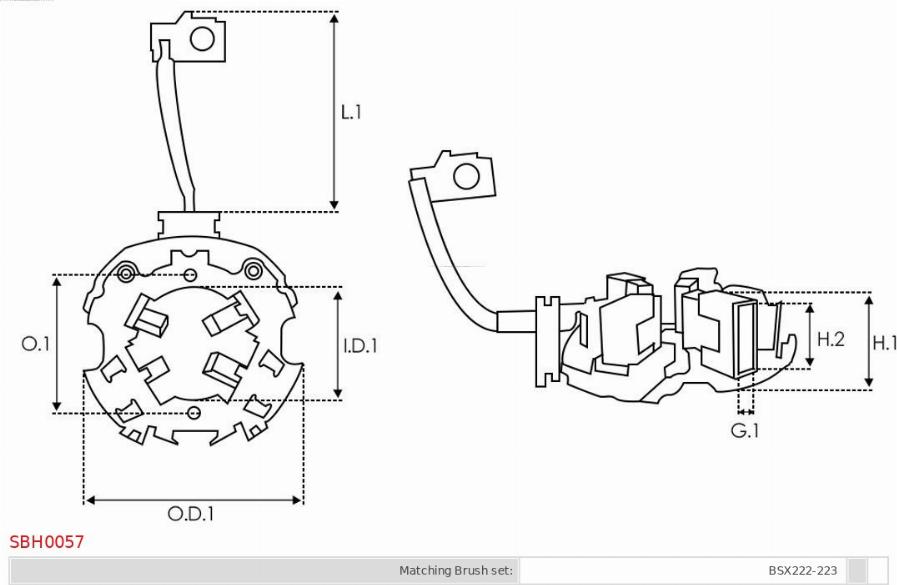 AS-PL SBH0057 - Кронштейн, угольная щетка autospares.lv