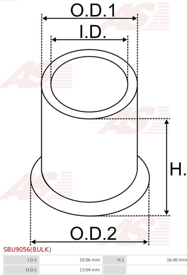 AS-PL SBU9056(BULK) - Втулка, вал стартера autospares.lv