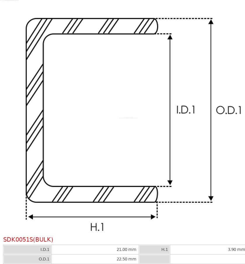 AS-PL SDK0051S(BULK) - Ремкомплект, стартер autospares.lv