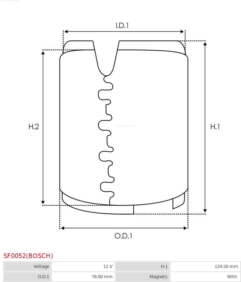 AS-PL SF0052(BOSCH) - Обмотка возбуждения, стартер autospares.lv