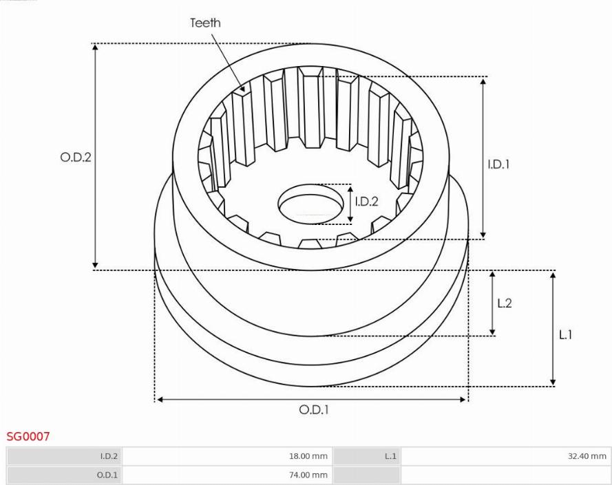 AS-PL SG0007 - Ремкомплект, стартер autospares.lv