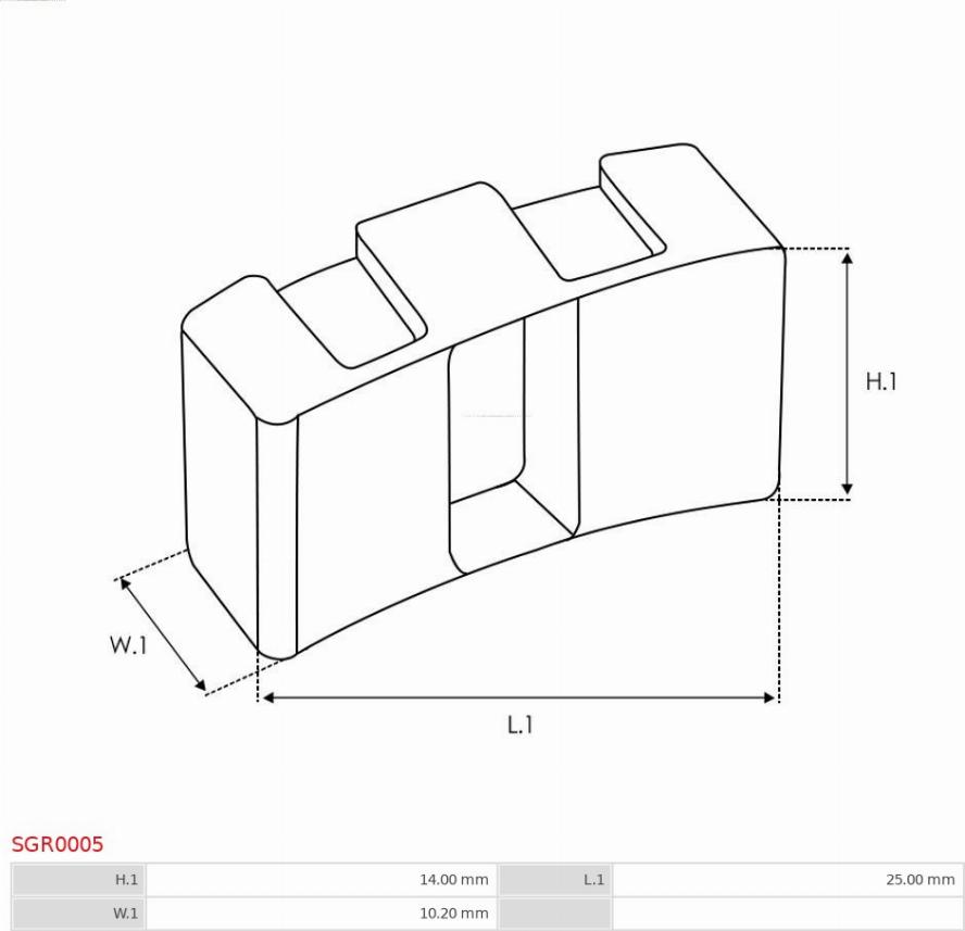 AS-PL SGR0005 - Ремкомплект, стартер autospares.lv