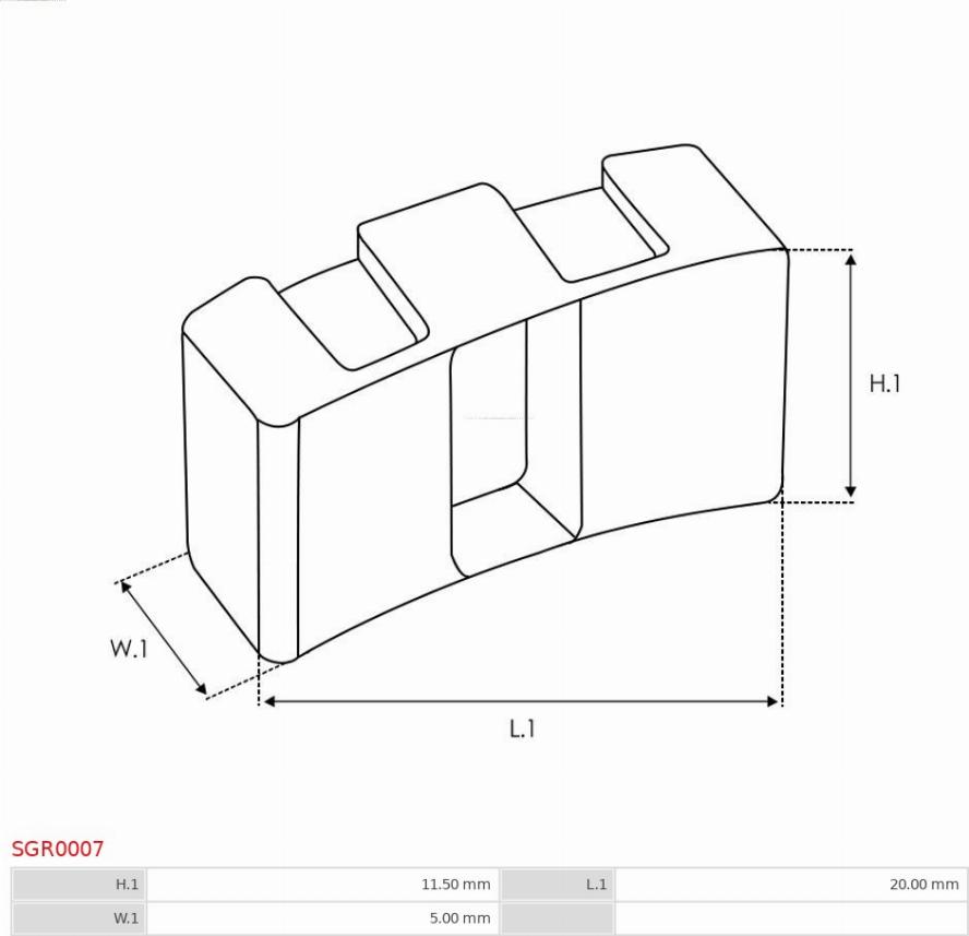 AS-PL SGR0007 - Ремкомплект, стартер autospares.lv