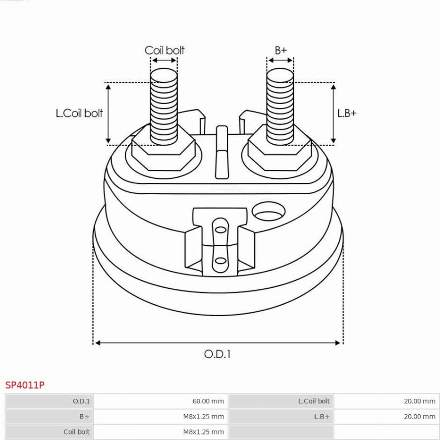 AS-PL SP4011P - Ремкомплект, стартер autospares.lv