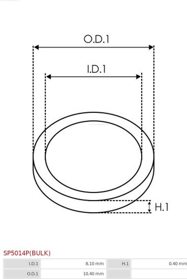 AS-PL SP5014P(BULK) - Ремкомплект, генератор autospares.lv