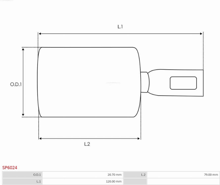 AS-PL SP6024 - Ремкомплект, стартер autospares.lv