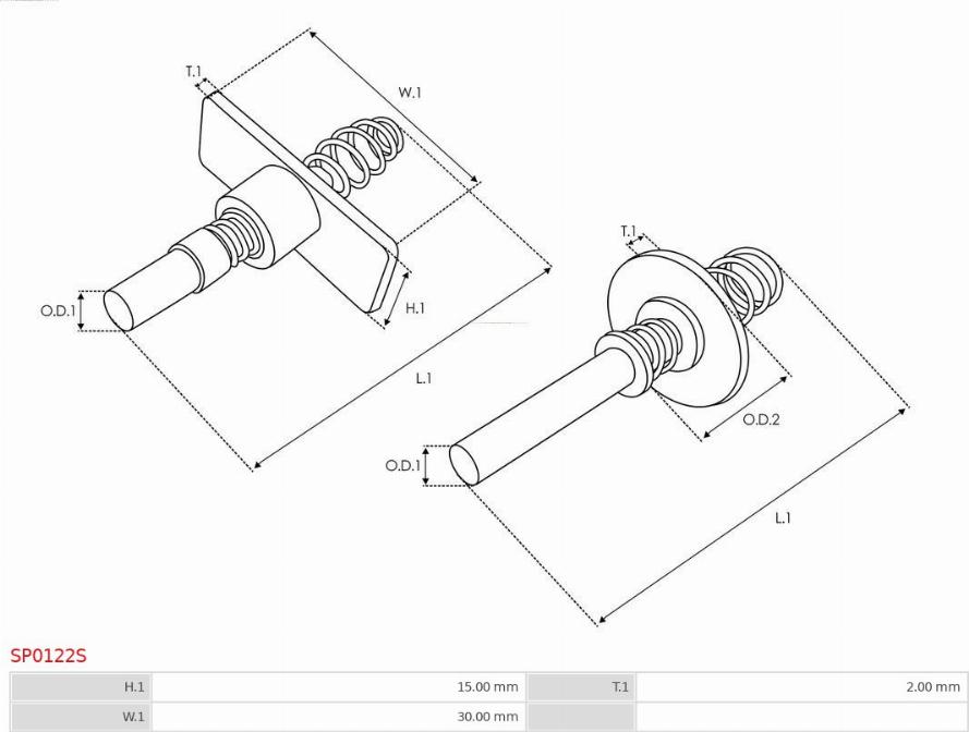 AS-PL SP0122S - Ремкомплект, стартер autospares.lv