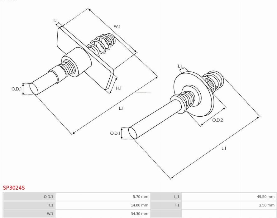 AS-PL SP3024S - Ремкомплект, стартер autospares.lv