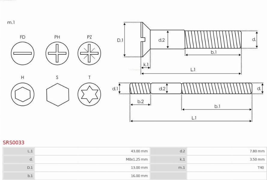 AS-PL SRS0033 - Ремкомплект, генератор autospares.lv