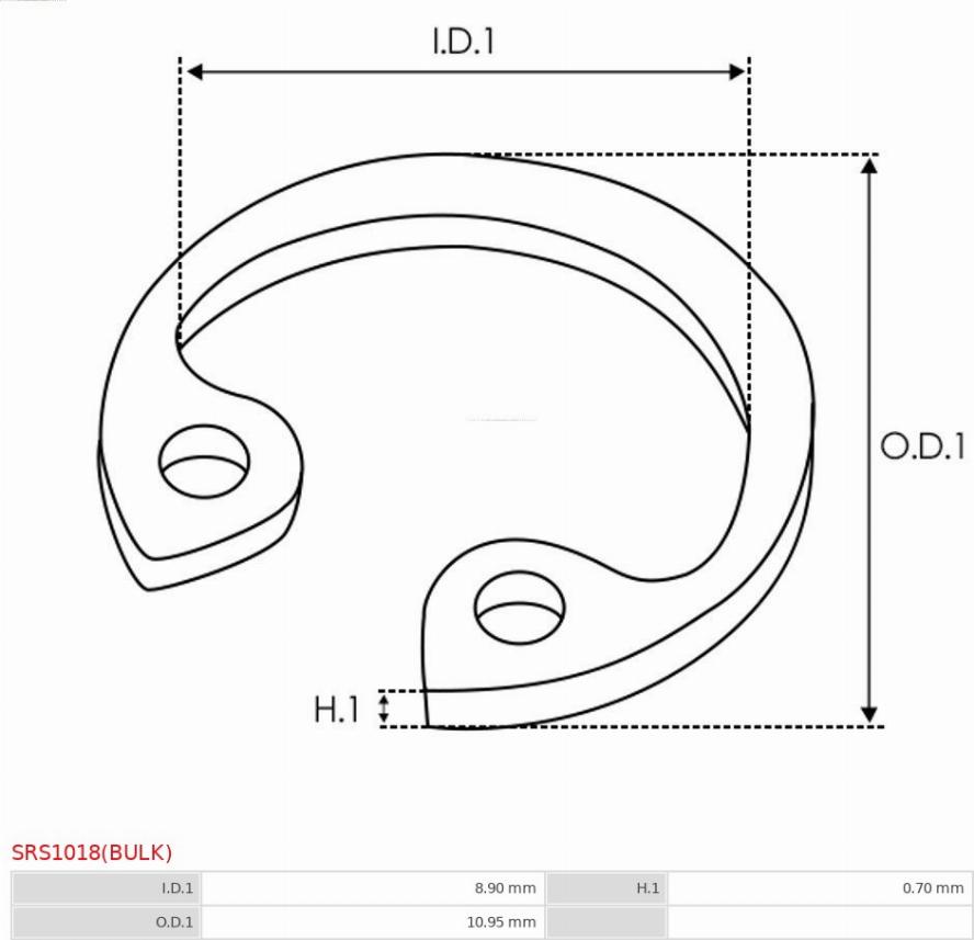 AS-PL SRS1018(BULK) - Ремкомплект, стартер autospares.lv