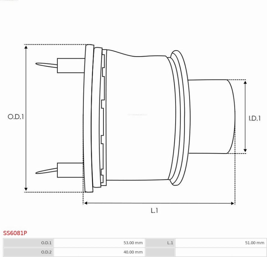 AS-PL SS6081P - Ремкомплект, стартер autospares.lv