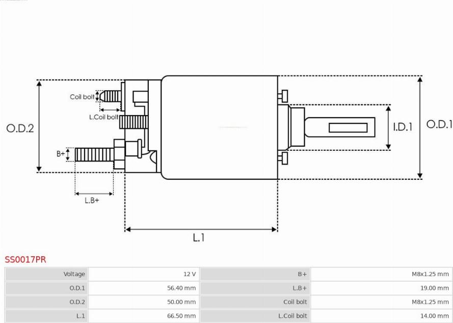 AS-PL SS0017PR - Тяговое реле, соленоид, стартер autospares.lv