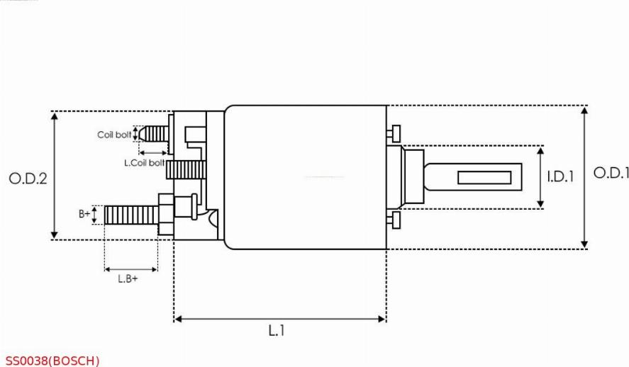 AS-PL SS0038(BOSCH) - Тяговое реле, соленоид, стартер autospares.lv