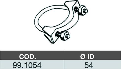 ASSO 99.1054 - Соединительные элементы, система выпуска autospares.lv
