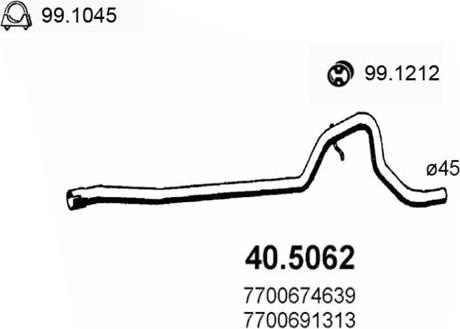 ASSO 40.5062 - Труба выхлопного газа autospares.lv