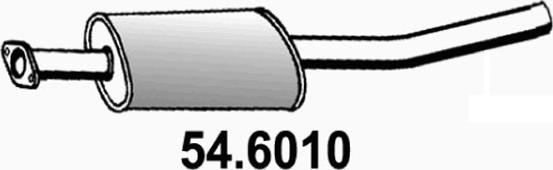 ASSO 54.6010 - Средний глушитель выхлопных газов autospares.lv