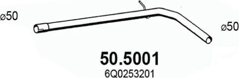 ASSO 50.5001 - Труба выхлопного газа autospares.lv